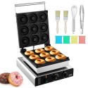 Electric Donut Maker, 2000W Commercial Donut Machine med non-stick overflade, 9 huller dobbeltsidet opvarmningsvaffelmaskine
