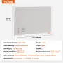 36"x24" White Cork Board with Linen Surface – Stylish Wall-Mounted Bulletin Board for Home, School, Office – Elegant & Functiona