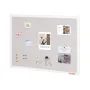 36"x24" White Cork Board with Linen Surface – Stylish Wall-Mounted Bulletin Board for Home, School, Office – Elegant & Functiona