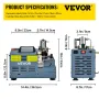 High Pressure Compressor, 4500PSI/30MPA High Pressure Air Compressor, 1800W 220V Automatic Pressure Relief Air Rifle Compressor 