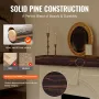 Fireplace Mantel, 48" x 8" x 5", 50 lbs Weight Capacity, Natural Wood Mantel for Over Fireplace, Wall Mounted Floating Farmhouse