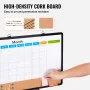 24"x 18" Monthly Calendar Whiteboard & Cork Board Combo with Aluminum Frame – 2-in-1 Magnetic Dry Erase Bulletin Board for Wall 