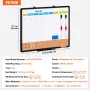 24"x 18" Monthly Calendar Whiteboard & Cork Board Combo with Aluminum Frame – 2-in-1 Magnetic Dry Erase Bulletin Board for Wall 