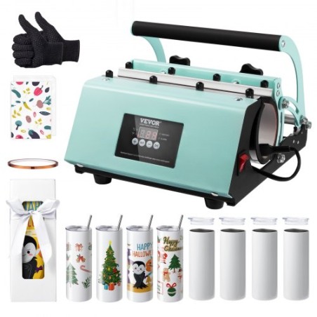 Tumbler Heat Press Machine Tumbler Press Set with 8 Sublimation Tumblers