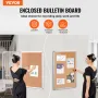 36 "X24" Lukket Cork Board med aluminiumsramme Låsbar