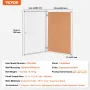 36 "X24" Lukket Cork Board med aluminiumsramme Låsbar