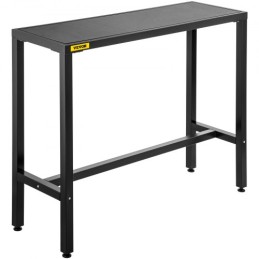 Outdoor Bar Table, 46.5" L x 15" W x 38.6" H, Narrow Rectangular Height Pub Station, Sturdy Metal Frame Tall Counter with "