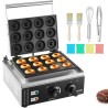 Electric Donut Maker, 1550W Commercial Doughnut Machine with Non-stick Surface, 12 Hole Double-Sided Heating Waffle Machine