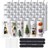 50 Pack Straight Sublimation Tumblers, 20 oz Blank Tumbler Bulk, Stainless Steel Double Wall Tumbler Cups with Straw, Lid,