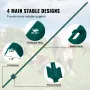 2,1 meter hegnspæl, 10-pak, T-stolper, kraftige metalhegnspæle