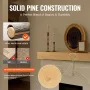 Fireplace Mantel, 60" x 8" x 6", 50 lbs Weight Capacity, Natural Wood Mantel for Over Fireplace, Wall Mounted Floating Farmhouse
