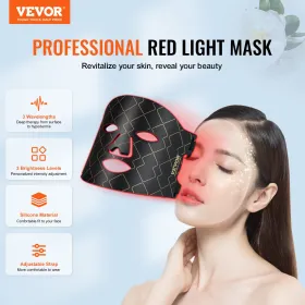 Red Light Therapy for Face LED Face Mask Light Therapy with 3 Wavelengths