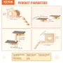 Wall Mounted Cat Shelves, Cat Wall Shelves and Perches with Jumping Boards, Cat Beds, Hammocks & Cat Tree, Cat Furniture and She