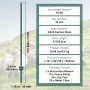 5 Feet Fence Post, 10 Pack U-Channel Heavy Duty Metal Fence Posts, Sturdy Steel Fence Stakes for Garden Yard, Lawn, Farms and Ou