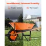 Wheelbarrow Cart One Wheel Garden Dump Cart 330 lbs Yard Utility Cart