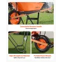 Wheelbarrow Cart One Wheel Garden Dump Cart 330 lbs Yard Utility Cart
