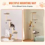 4 Tiers Cat Tree, Cat Wall Furniture Set with 4 Jumping Boards, Wall-Mounted Cat Floating Shelf up to 40 lbs, 12 mm Pine Wood Ca