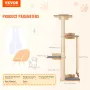 4 Tiers Tall Cat Tree, Cat Wall Furniture Set with 4 Jumping Boards, Wall-Mounted Cat Floating Shelf up to 40 lbs, 12 mm Pine Wo