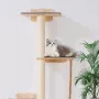 4 Tiers Tall Cat Tree, Cat Wall Furniture Set with 4 Jumping Boards, Wall-Mounted Cat Floating Shelf up to 40 lbs, 12 mm Pine Wo