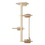 4 Tiers Tall Cat Tree, Cat Wall Furniture Set with 4 Jumping Boards, Wall-Mounted Cat Floating Shelf up to 40 lbs, 12 mm Pine Wo