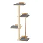 4 Tiers Tall Cat Tree, Cat Wall Furniture Set with 4 Jumping Boards, Wall-Mounted Cat Floating Shelf up to 40 lbs, 12 mm Pine Wo
