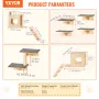 Wall Mounted Cat Shelves, Cat Wall Shelves and Perches with Jumping Boards, Cat Beds, Hammocks & Cat Tree, Cat Furniture and She