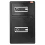 Double Doors 4.5 cu.ft Safe Box with Key Lock & Password, Safe Lock Box with Fireproof Bag, Key Rack, LED Light and 2 Height Adj