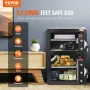 Double Doors 3.5 cu.ft Safe Box with Key Lock & Password, Safe Lock Box with Fireproof Bag, Key Rack, LED Light and 2 Height Adj