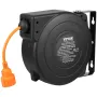 Retractable Extension Cord Reel, 49.21 ft/15 m, 1600W Heavy Duty Retractable Power Cord with 3.28 ft/1 m Lead-in Cord Overheat P