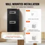 Double Doors 5.5 cu.ft Safe Box with Key Lock & Password, Safe Lock Box with Fireproof Bag, Key Rack, LED Light, 2 Height Adjust
