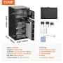 Double Doors 5.5 cu.ft Safe Box with Key Lock & Password, Safe Lock Box with Fireproof Bag, Key Rack, LED Light, 2 Height Adjust