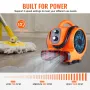 Gulvblæser 1380 o / min 1000 CFM Air Mover med 4 blæsende
