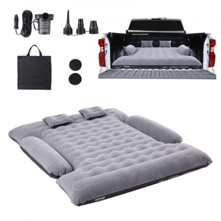 Able Truck Air Bed Car Mattress 6-6,5 ft fuld størrelse kort seng oppustelig med pumpe campingdragt