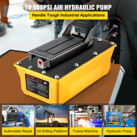 Lufthydraulisk pumpe, 10.000 psi hydraulisk fodpumpe, 1/2 gal