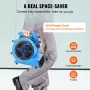 Floor Blower, 1250 RPM 2600 CFM, Air Mover for Drying and Cooling, Portable Carpet Dryer Fan with 4 Blowing Angles, Timer, 3-Spe