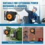 Retractable Extension Cord Reel, 29.53 ft / 9 m, 1000W Heavy Duty Retractable Power Cord with 3.28 ft / 1 m Lead-in Cord Overhea