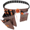 Tool Belt, 13 Pockets, Adjusts from 29 Inches to 54 Inches, Polyester Heavy Duty Tool Pouch Bag, Detachable Tool Bag for