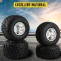 Go Kart Wheels Rain Tires Set med 4 Rim & Dæk Holdbart