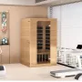 Fjern infrarød træsauna hjemmesauna spa til 2 personer 1800W