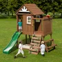 Udendørs træ playhouse kids have -spil hytte med glidestregens