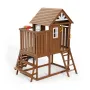 Outdoor Wooden Playhouse, Modern Cedar Playhouse for Age 2-8 Years Kids, Garden Games Cottage, Country Style Cedar Playhouse wit