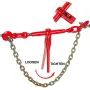 Chain and Binder Kit 3/8in-1/2in, Ratchet Load Binders 9215lbs Working Strength, Ratchet Binders and Chains, 3/8in x 10ft Chains