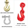 Chain and Binder Kit 3/8in-1/2in, Ratchet Load Binders 9215lbs Working Strength, Ratchet Binders and Chains, 3/8in x 10ft Chains