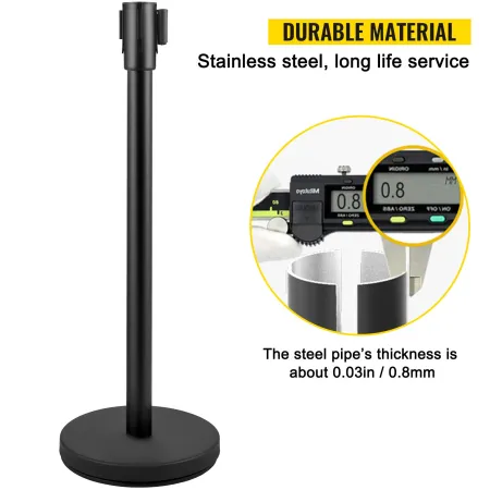 Crowd Control Stanchion Stanchion sæt 8 stykker med 6,6 ft/2 m