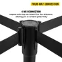 Crowd Control Stanchion Stanchion sæt 8 stykker med 6,6 ft/2 m