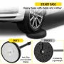 Crowd Control Stanchion, Set of 8 Pieces Stanchion Set, Stanchion Set with 6.6 ft/2 m Black Retractable Belt, Black Crowd Contro