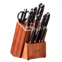 25 Slots Knife Storage Block Acacia Wood Knife Holders Without Knives