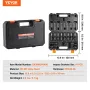 360 Degree Swivel Impact Socket Set, 3/8" Socket Set 14PCS Deep Universal Metric 10-19mm, 6 Point Cr-Mo Alloy Steel for Auto Rep