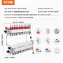 12-Branch Radiant Heat Manifold, 1/2" PEX Tubing Manifold, Stainless Steel PEX Manifold for Hydronic Radiant Floor Heating, Radi