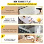 Plastic Table Cover 36 x 60 Inch, 2 mm Thick Clear Table Protector, Rectangle Clear Desk Mat, Waterproof & Easy Cleaning for